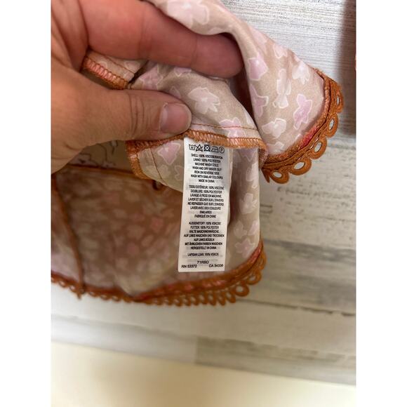 French Connection women 2 bronze boho Daisy Petals Tiered dress lightweight lace - Picture 5 of 7